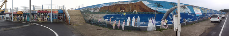 阿久根新港の壁画