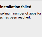 App installation failed
