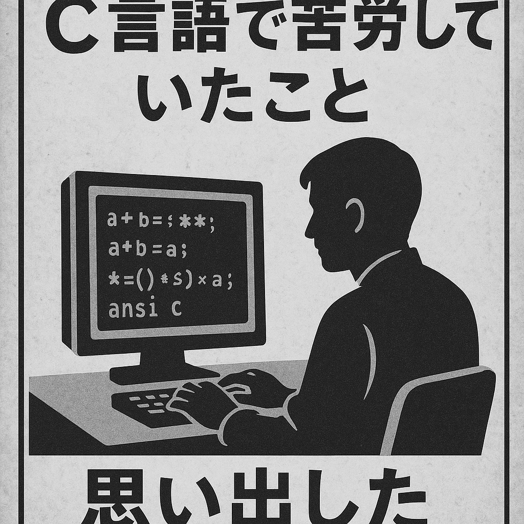C言語の習得で苦労していたことを思い出した